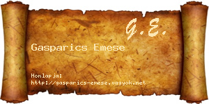 Gasparics Emese névjegykártya